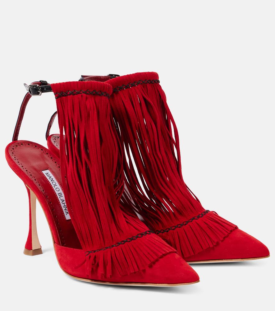 Туфли-лодочки Fiki 105 из замши Manolo Blahnik, 6208 Bred/0015 Blck