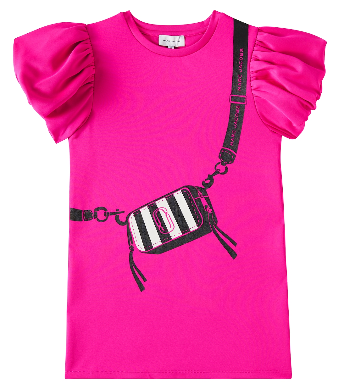 

Платье с принтом и рукавами-буфами Marc Jacobs Kids, Malabar Fluorescent