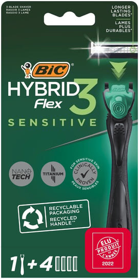 

Мужская бритва, 1 шт + 4 картриджа BiC Hybrid Flex 3 Sensitive