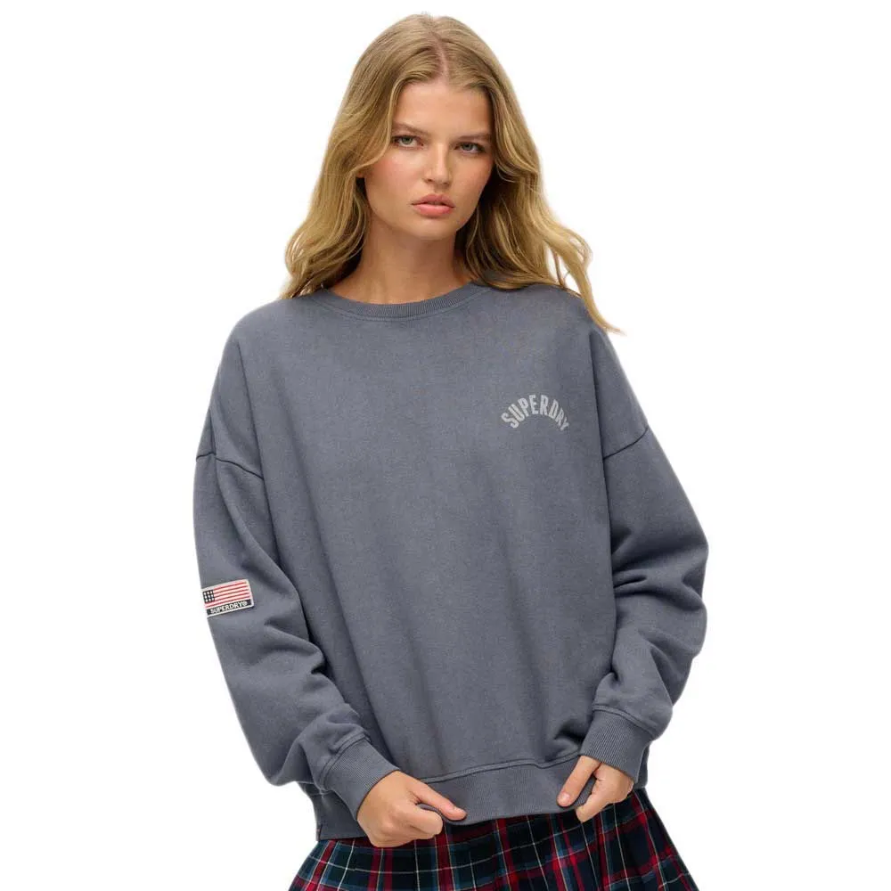 

Толстовка Superdry Athletic Relaxed Fit, серый