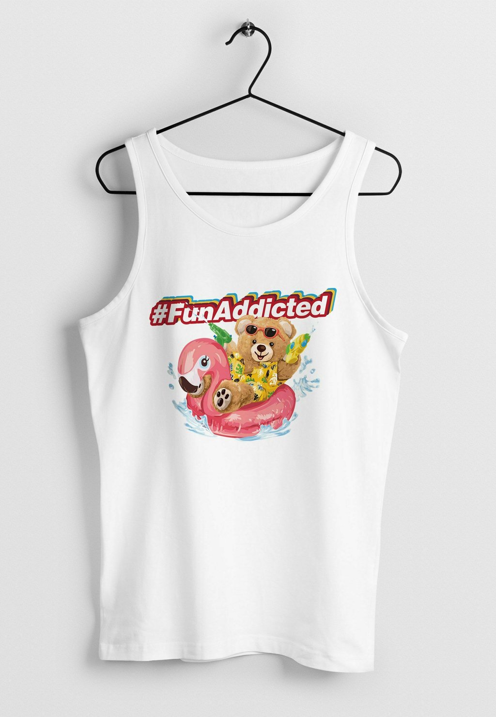 

Топ TANK TEDDY SCHRIFTZUG FUN ADDICTED SOMMER SPASS FASHIO Neverless, белый