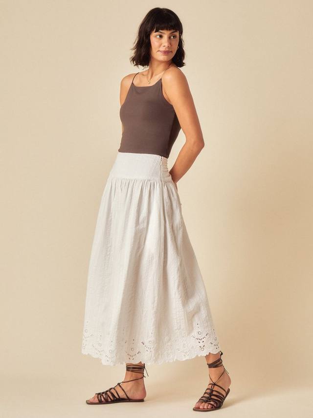 

Хлопковая миди-юбка Layla Nobody's Child, White