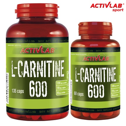 

L-Carnitine 600 Сжигатель жира, потеря веса, преобразование жира в энергию - 60 Капсул, Activlab