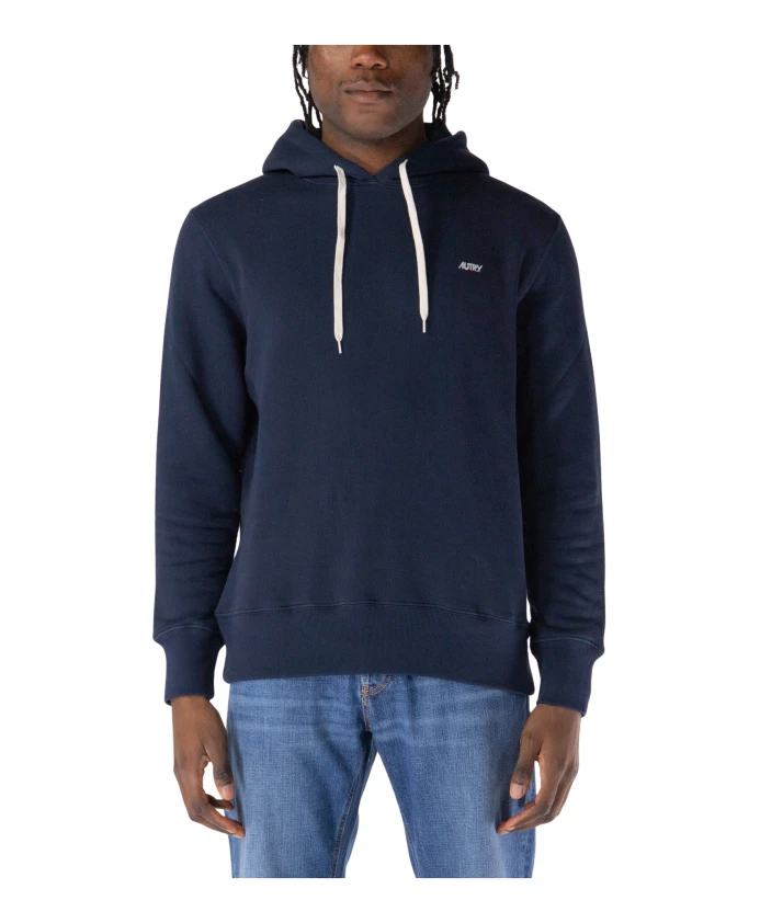 

Худи с логотипом, изготовленное из флисовой ткани. Autry, синий