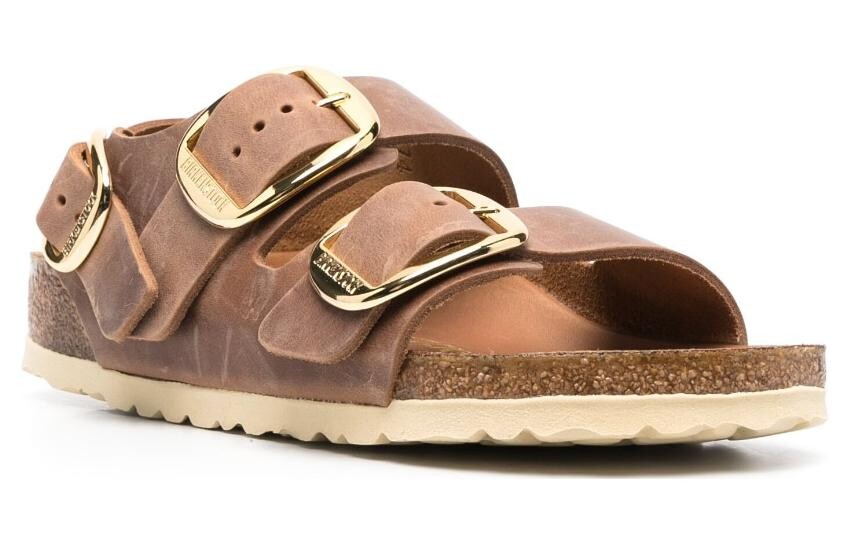 Сандалии Milano с пряжками и открытой пяткой Birkenstock, коричневый — фото 2