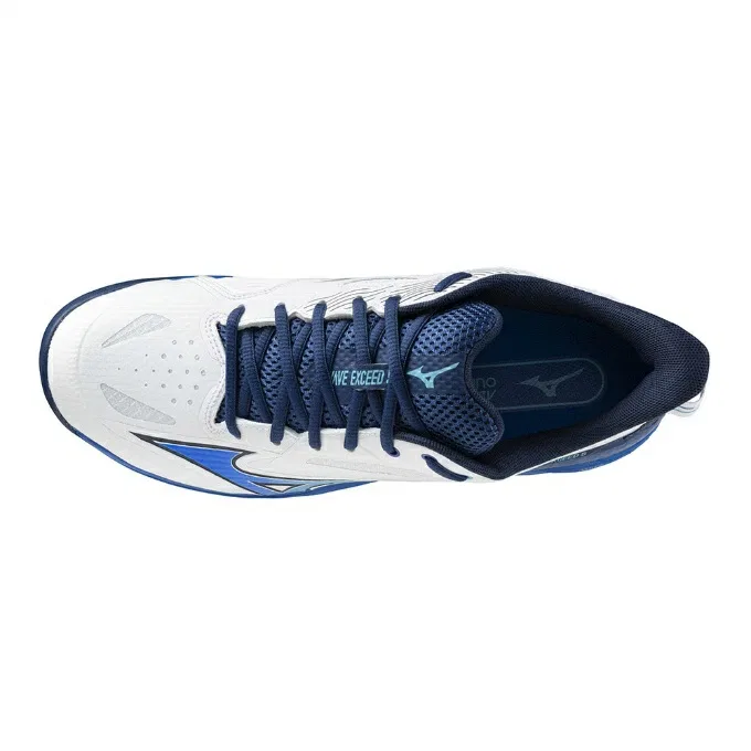 Мужские теннисные кроссовки «Wave Exceed 5 Wide AC» от Mizuno, Wh/Bl/Nv — фото 4