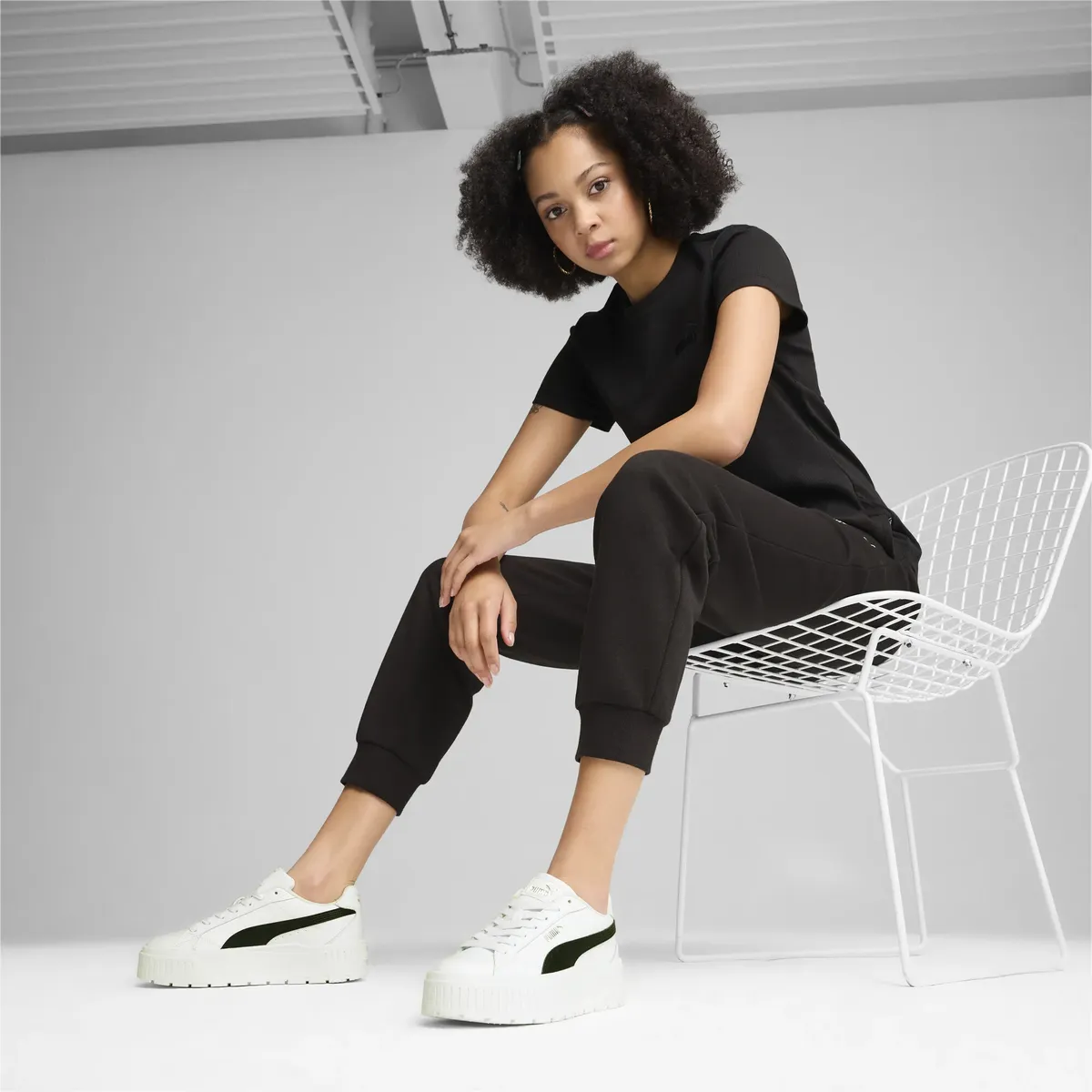 Кроссовки PUMA "Karmen II Leather Sneakers Women", белый — фото 3