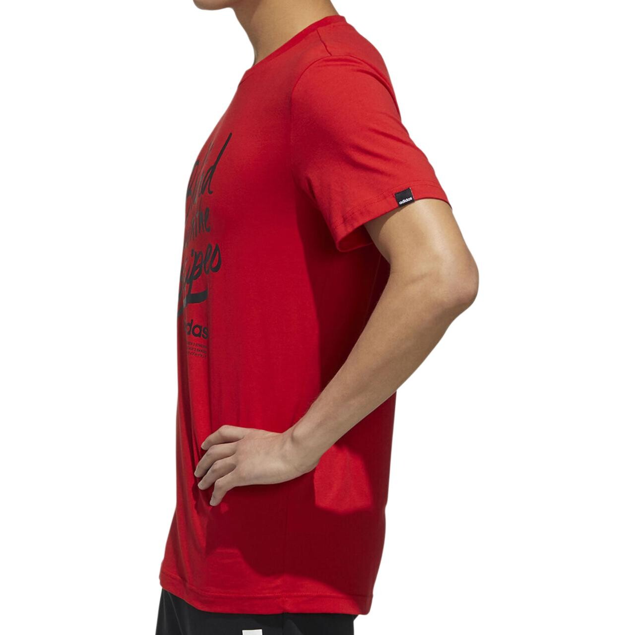 Футболка мужская красная Adidas, красный — фото 4