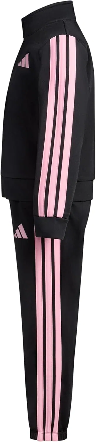 Детский спортивный костюм adidas, куртка и брюки, Black/Light Pink — фото 2