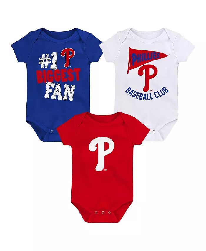 

Комплект из 3 боди с вымпелом фаната Philadelphia Phillies для мальчиков и девочек Fanatics