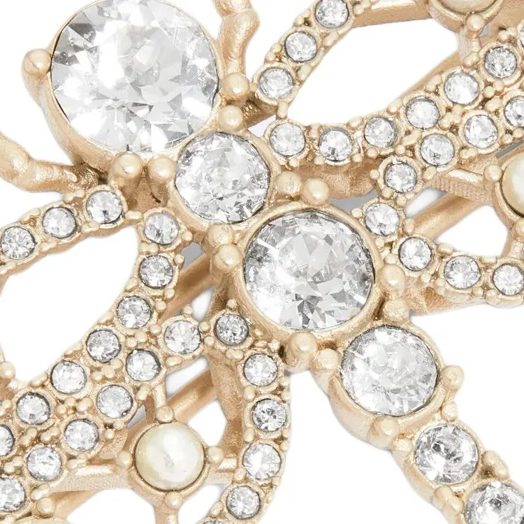 Искусственный кристалл, металл, смола заколки для волос women's gold DIOR, золотой — фото 4
