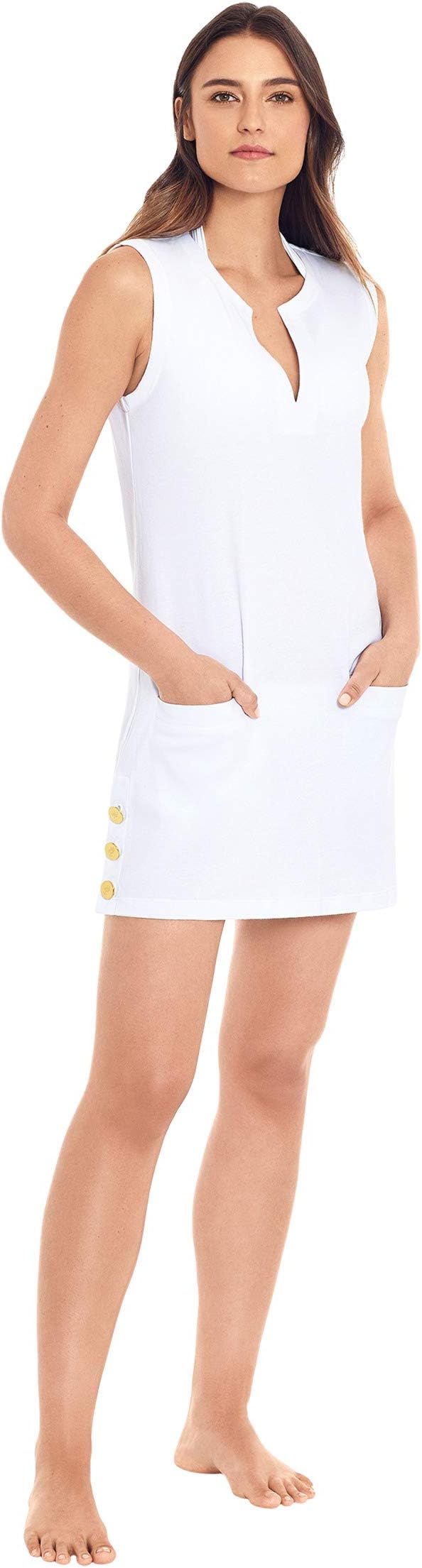 

Туника Lauren Ralph Lauren Button Sleeveless Tunic, белый