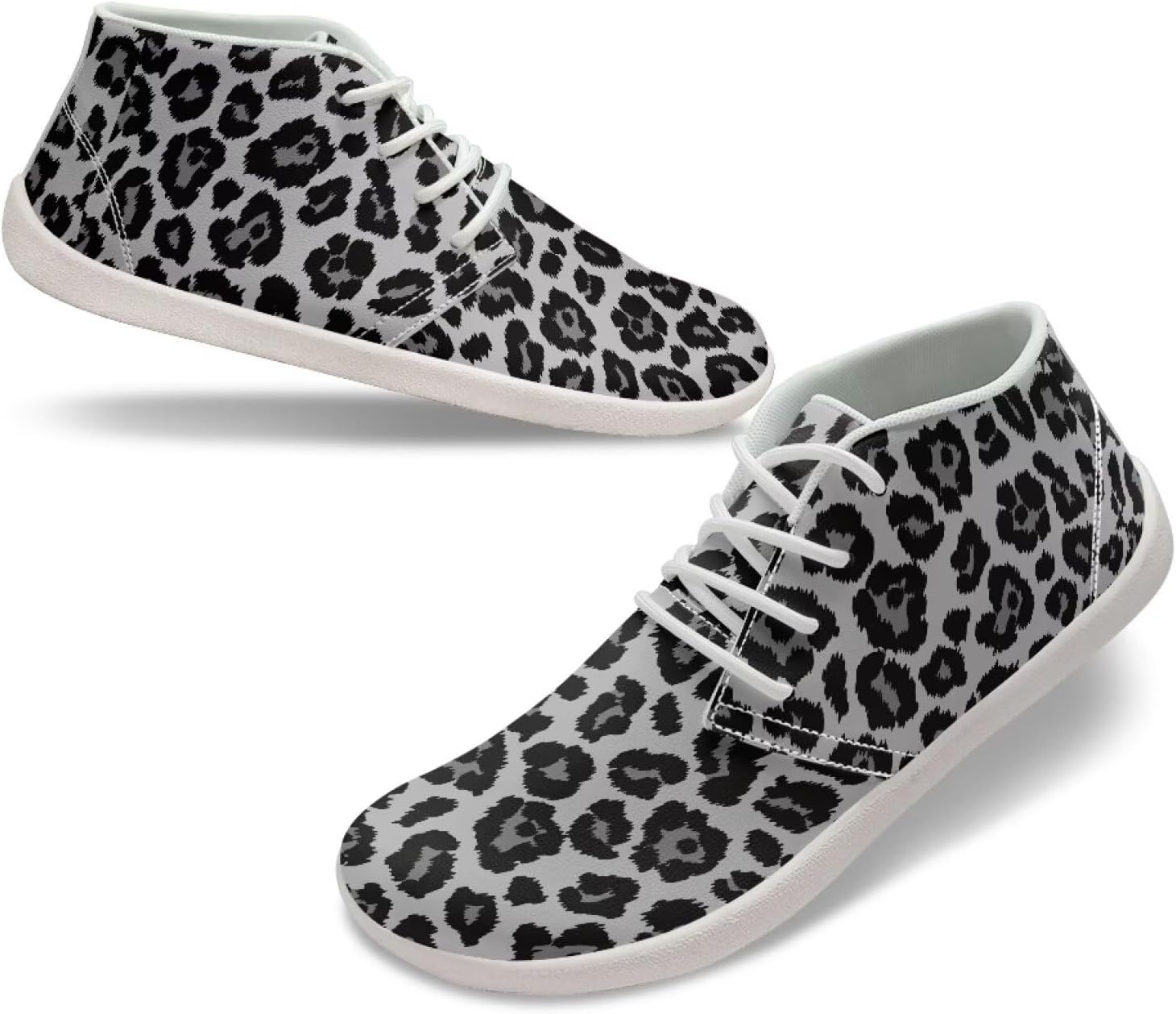 Кроссовки Fonplted Trendy Barefoot для мужчин и женщин, походные кроссовки с широкой носочной частью, Leopard Print — фото 2
