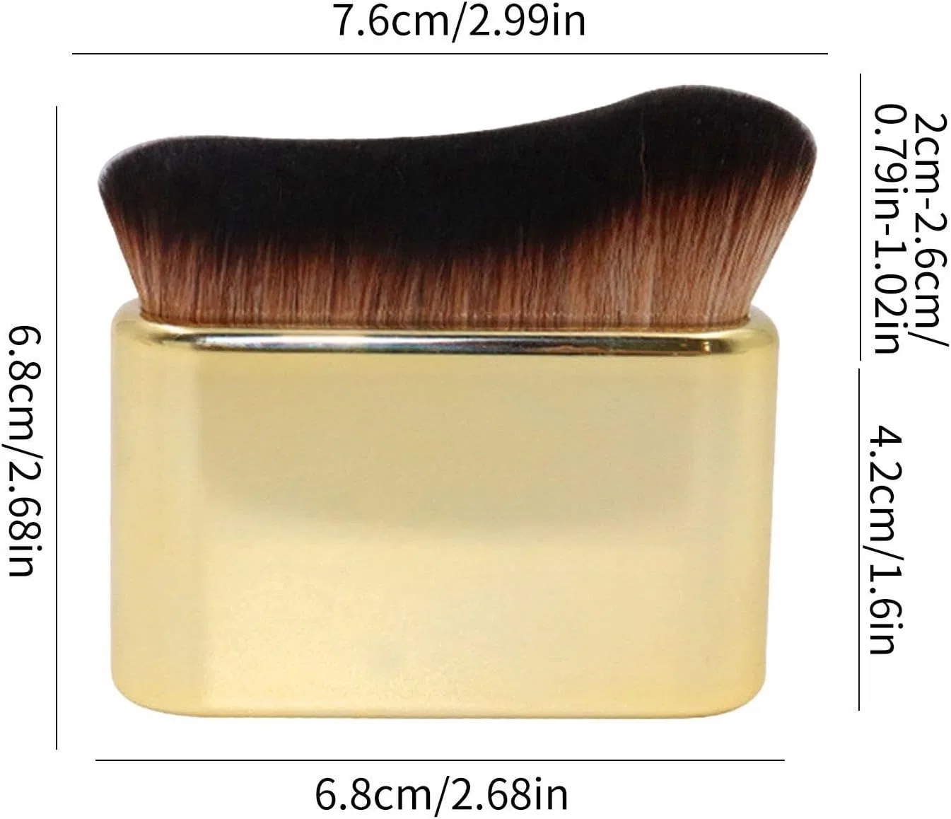 Кисть для лица Siren Brush, высокая плотность, золотая Generic — фото 4