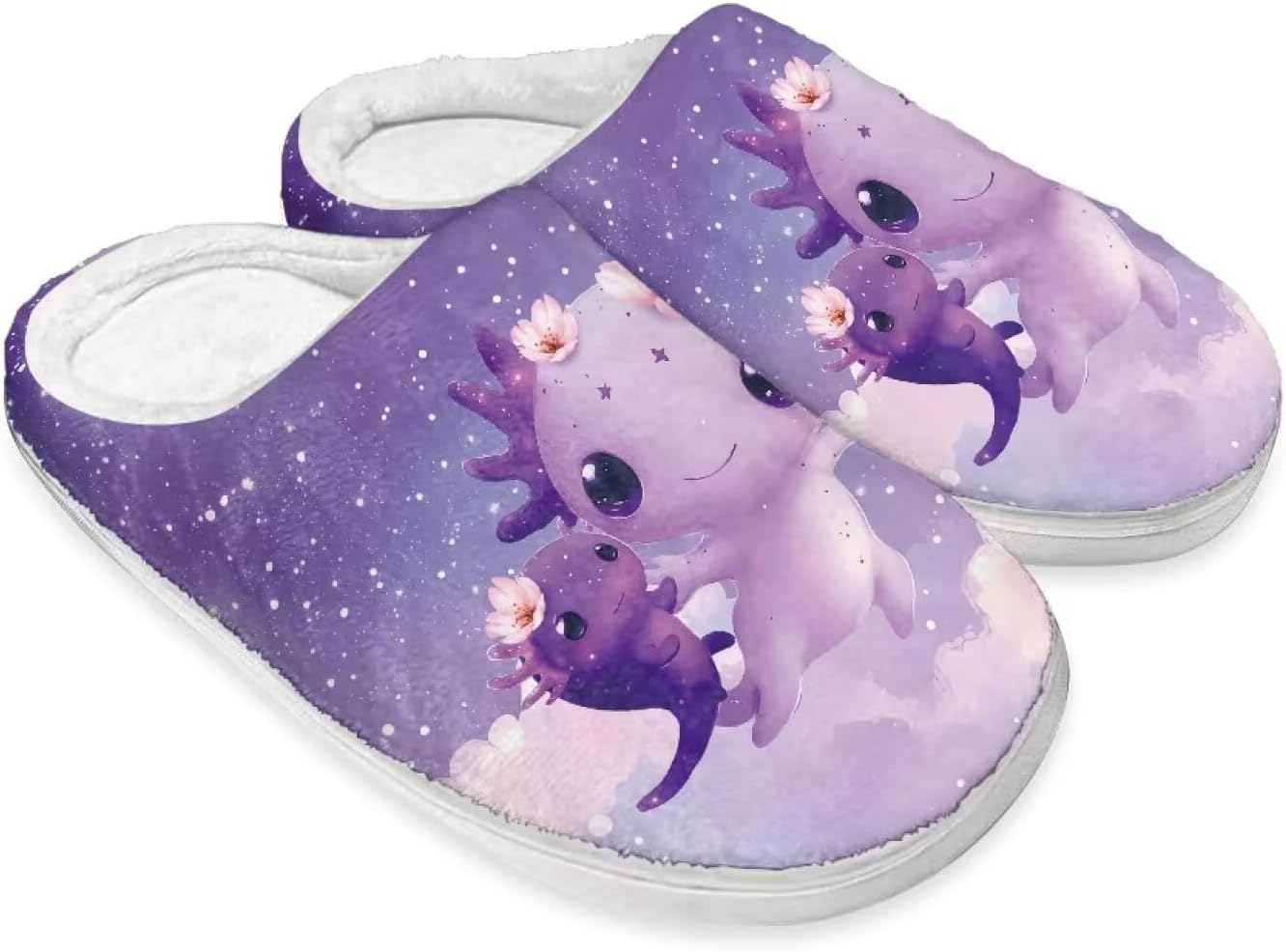 

Тапочки STUOARTE для женщин и мужчин, мягкие домашние тапочки, теплые и пушистые, плюшевые, противоскользящие, на низком ходу, фиолетовый/розовый