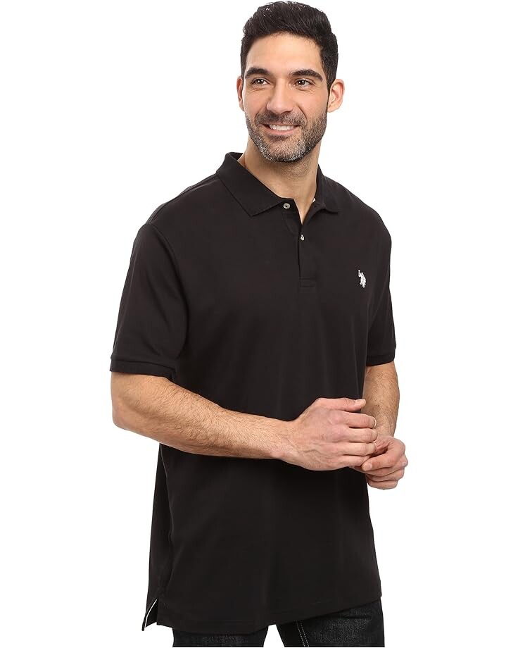 Поло U.S. POLO ASSN. Solid Interlock Polo, черный — фото 3