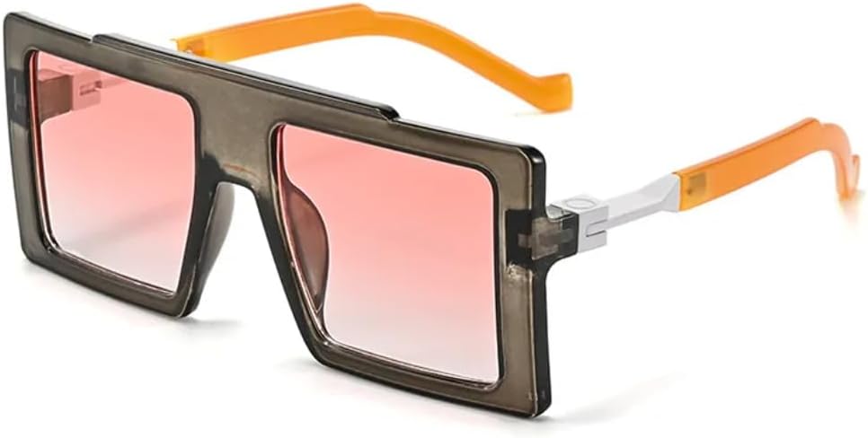 

Ретро солнцезащитные очки в толстой оправе, градиентные квадратные, женские, роскошные, мужские, повседневные, универсальные, с защитой от УФ-излучения UV400 UATXTAU, Grey Pink