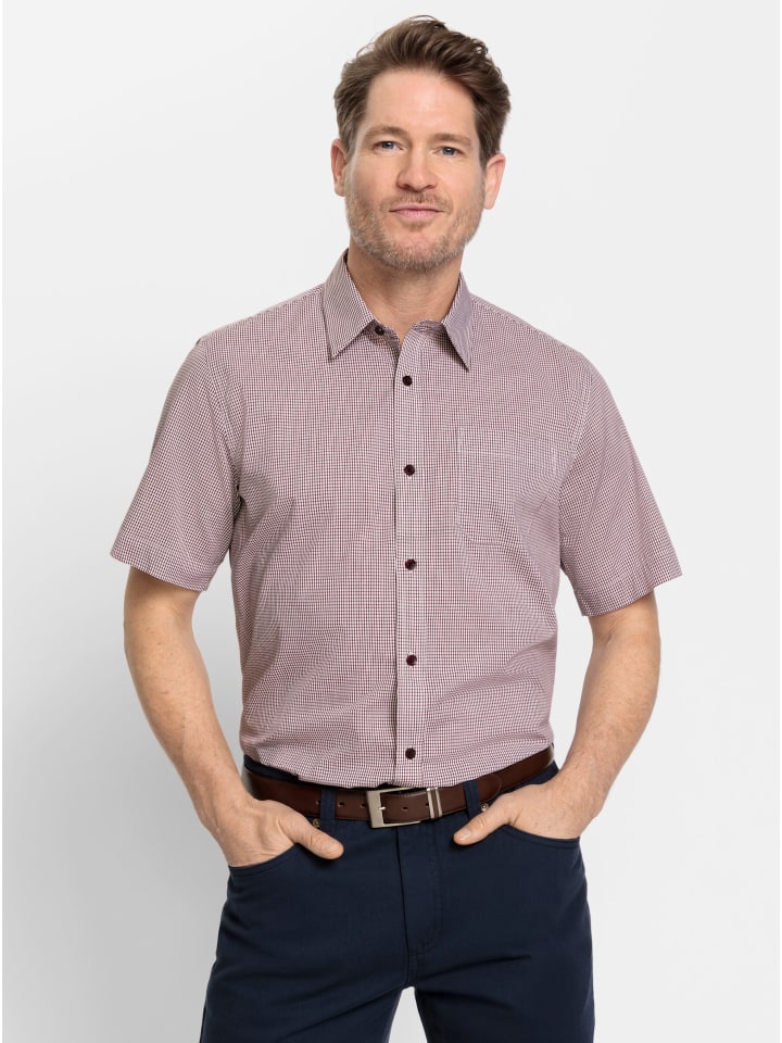 

Рубашка с короткими рукавами в бордовую клетку WITT WEIDEN