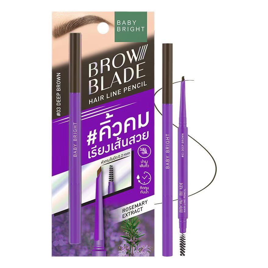 

Baby Bright Карандаш для линии роста волос Brow Blade 0,05г. 03 Темно-коричневый, Deep Brown