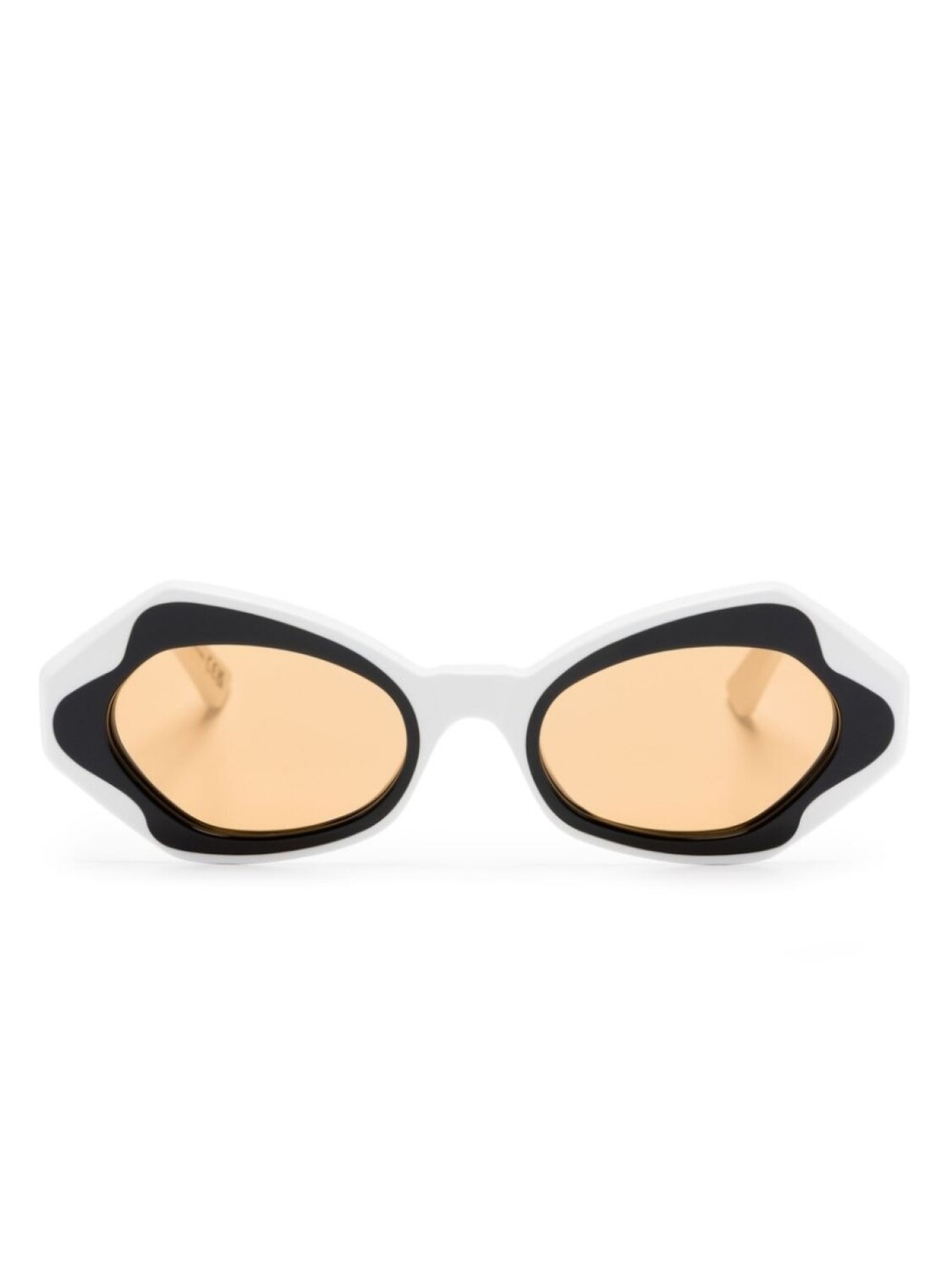 

Marni Eyewear солнцезащитные очки в овальной оправе, белый