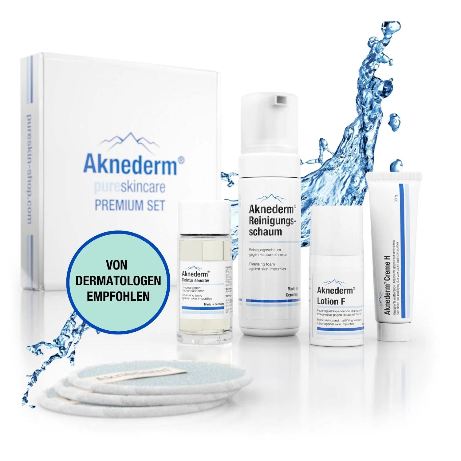 Набор для ухода за чувствительной кожей Aknederm Premium Aknederm