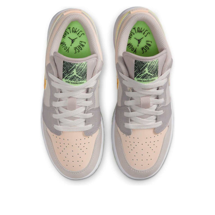 Кроссовки (GS) Air Jordan 1 Low 'Erase Your Mistakes', серый — фото 4