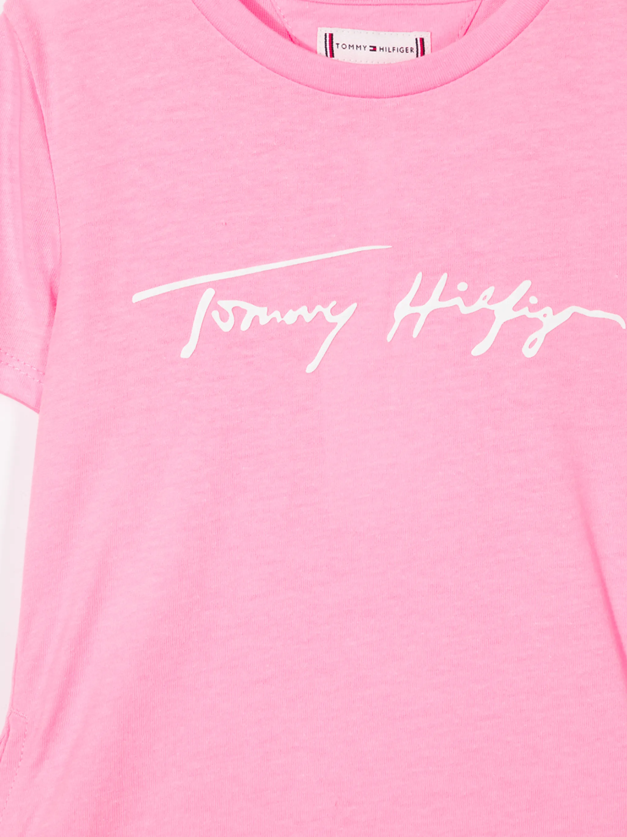 Платье-футболка с логотипом Tommy Hilfiger Junior, розовый — фото 3