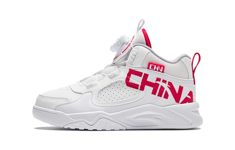 

Детские кроссовки для скейтбординга PS High-top белые/красные Anta Kids, белый