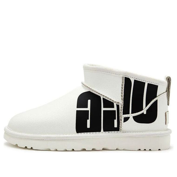 Кроссовки классические ультра мини сломанный логотип Ugg, белый
