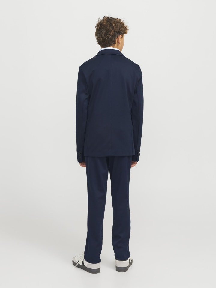 JACK & JONES Junior Однобортный пиджак и брюки темно-синего цвета — фото 4