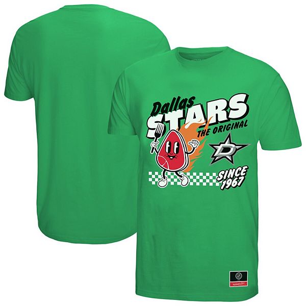 

Мужская футболка kelly green dallas stars local food Mitchell & Ness