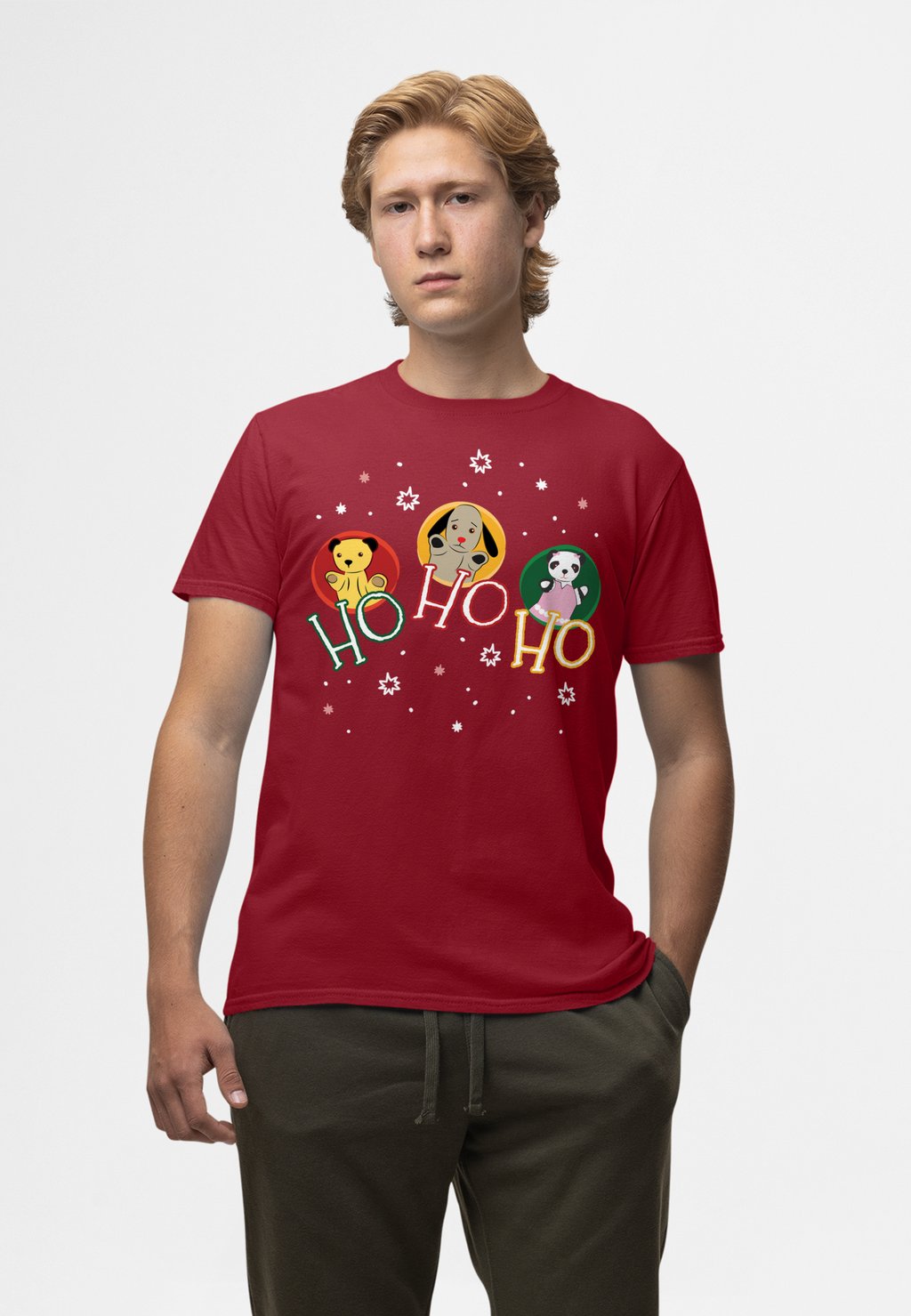 

Футболка с принтом SOOTY CHRISTMAS HO HO HO Henry Tiger, красный