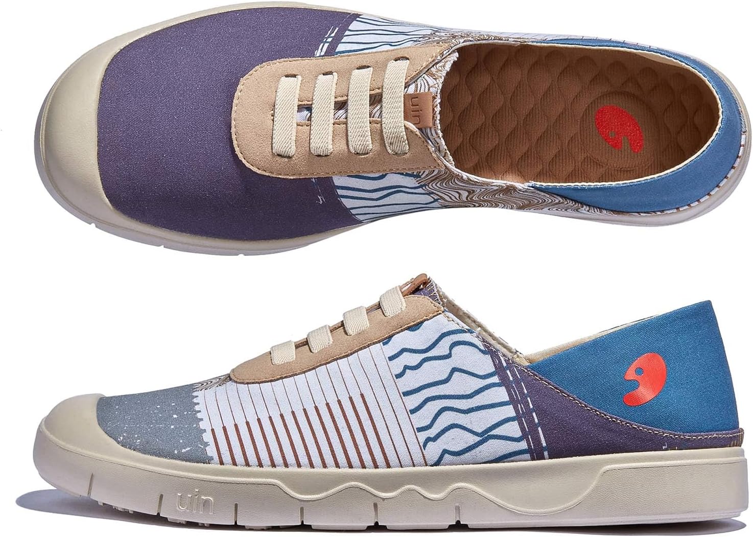 

Мужские модные кроссовки UIN Легкие прогулочные повседневные слипоны Комфортные тканевые с художественной росписью для путешествий Кадис, Cadiz Ⅶ - the Secret Rainforest 3