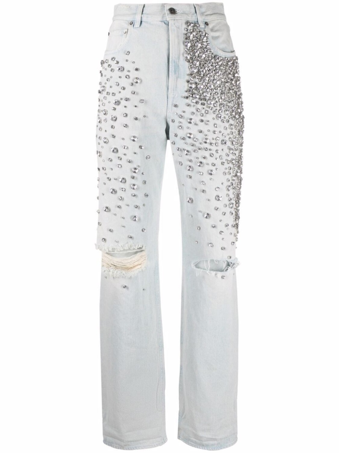 

Golden Goose джинсы Kim с кристаллами, синий