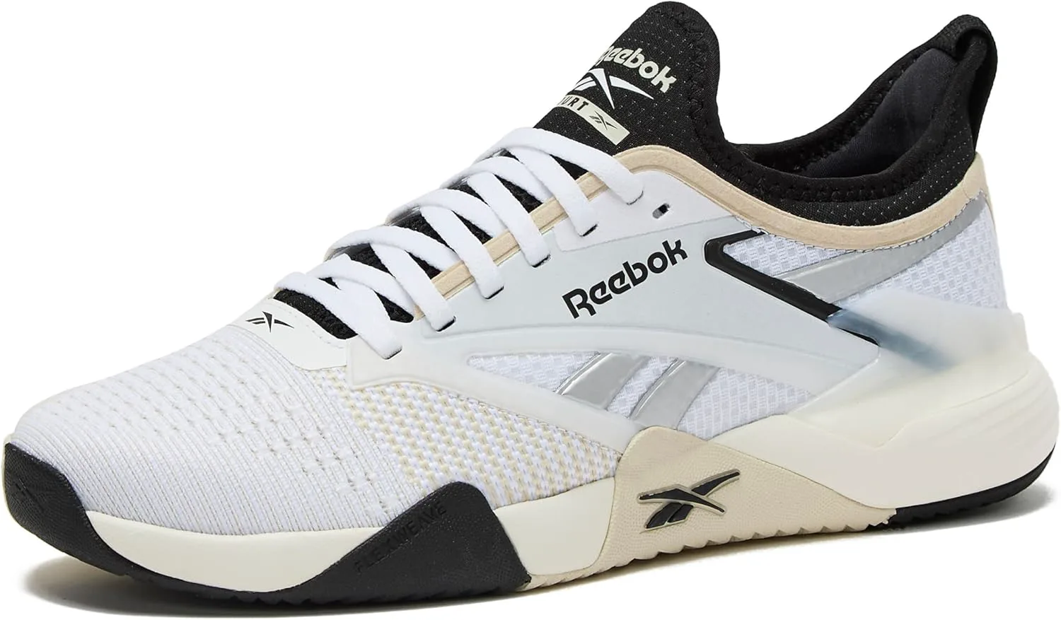 Мужские спортивные кроссовки Reebok Nano Court для пикубола, белый/черный