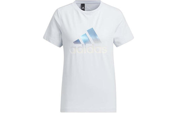 Футболка Essential Logo футболка азиатские размеры Adidas, голубой — фото 3