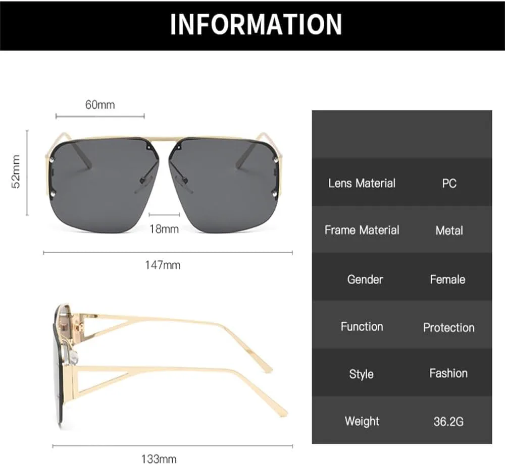 

Женские винтажные металлические солнцезащитные очки, модные женские очки с градиентными цветными линзами и защитой от УФ-излучения UV400 KTUCN, Silver Grey