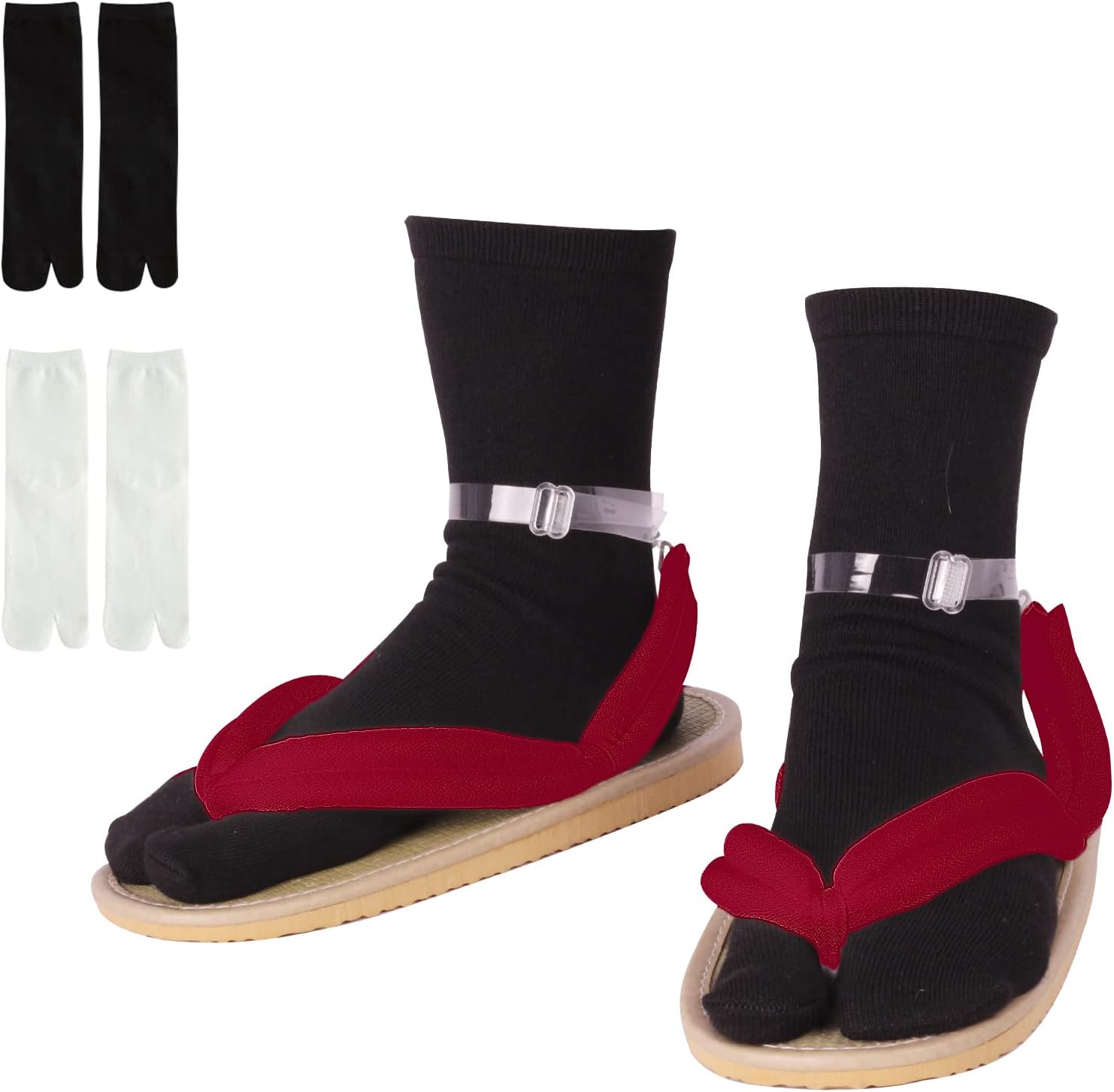 

Аниме унисекс косплейные сабо, японский реквизит для косплея, Ошитари Toyep Cosplay, красный