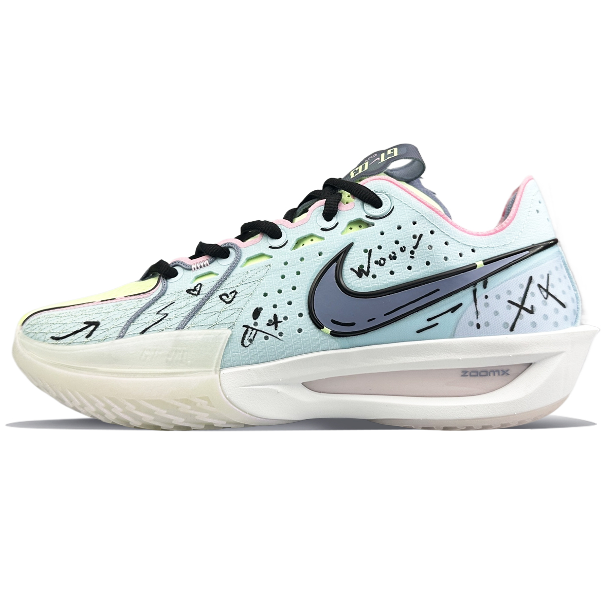 Nike Баскетбольные кроссовки Air Zoom GT Cut 3 унисекс с низким верхом, синие