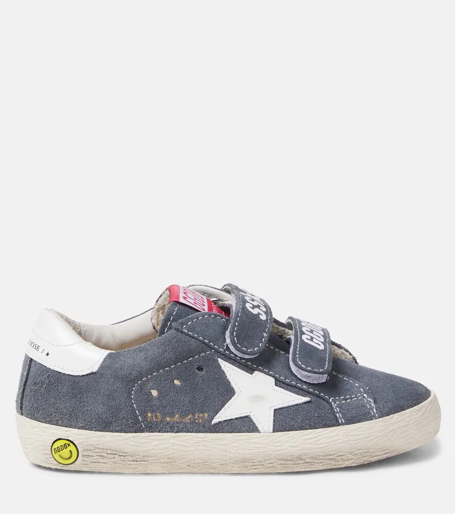 Замшевые кроссовки в стиле олдскул Golden Goose Kids, синий — фото 3