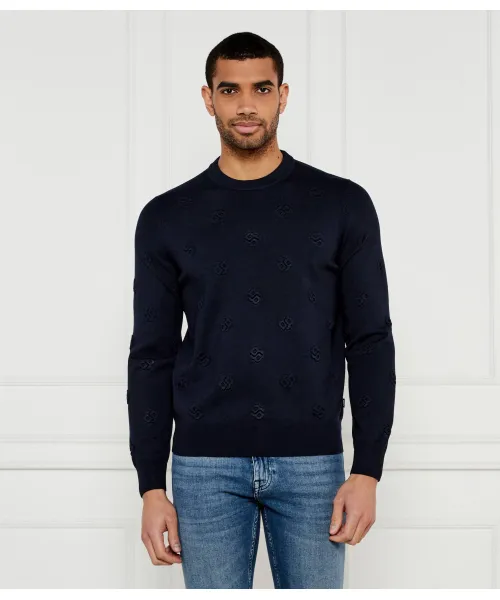 

Шерстяной свитер h-bahelo Regular fit Boss, синий