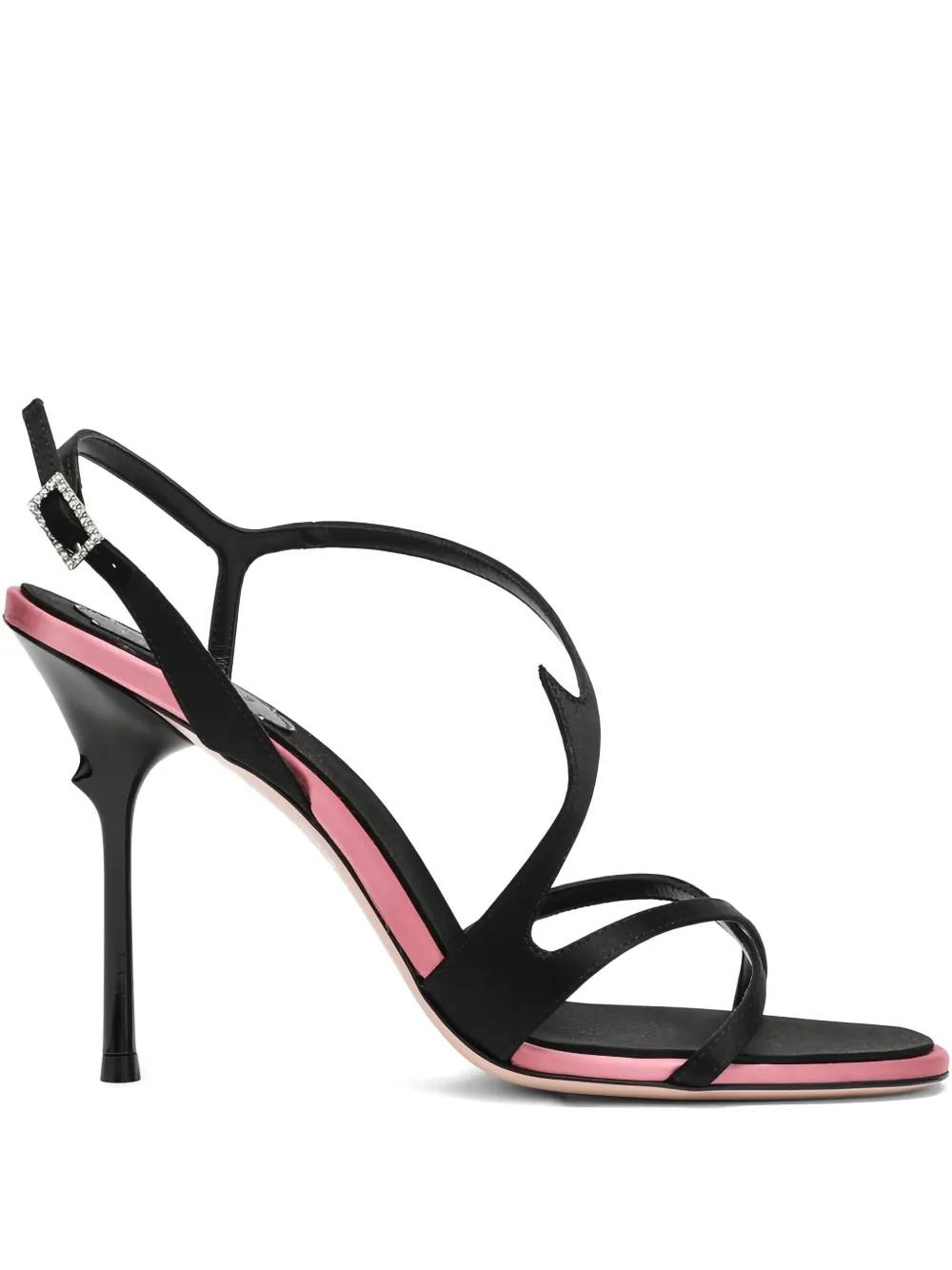 Босоножки на каблуке Epine с ремешком, высота каблука 100 мм Roger Vivier, черный
