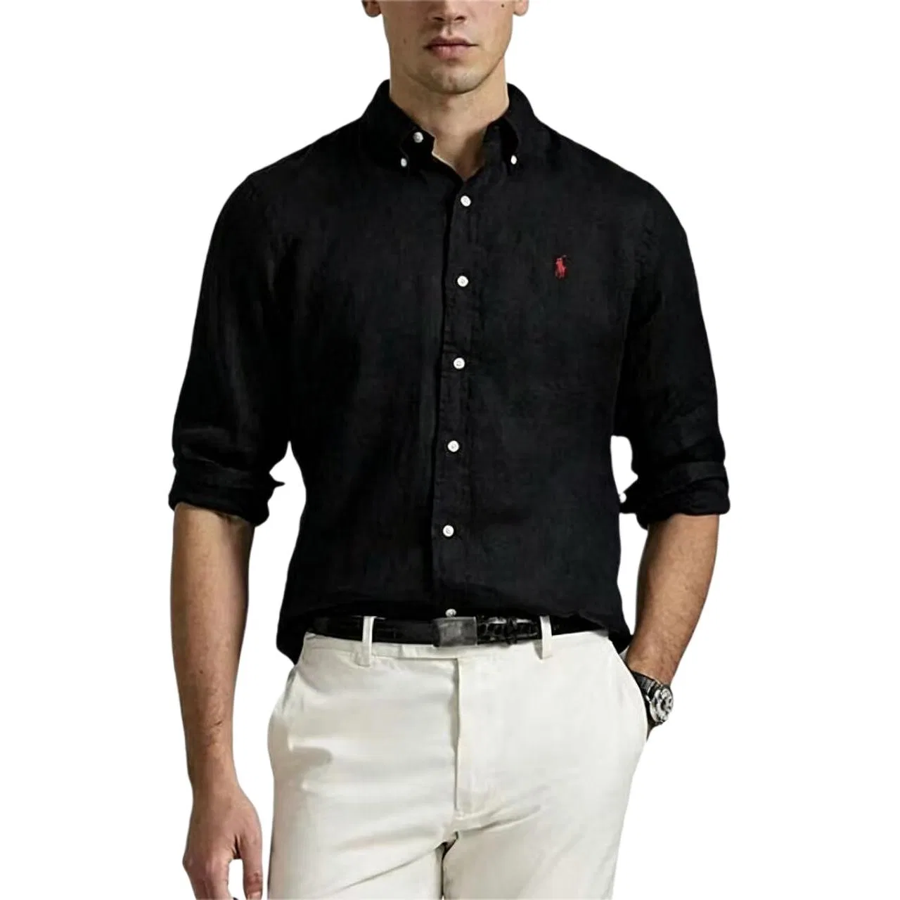 Рубашка Custom Men's Polo Ralph Lauren, Black — фото 3