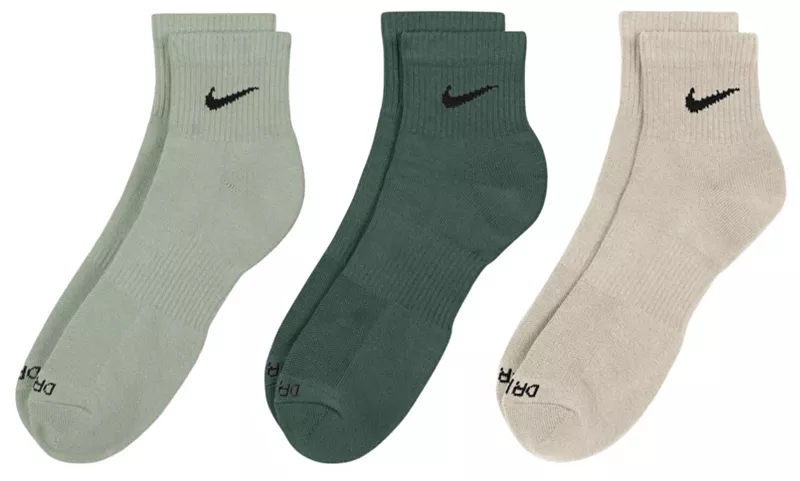 

Носки для тренировки щиколотки Nike Everyday Plus Cushion — 3 шт, цвет Orewood/Jade/Fir