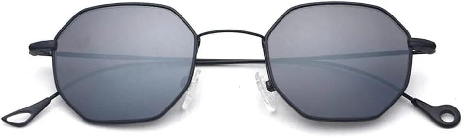 

Солнцезащитные очки в стиле стимпанк, многоугольная форма, для женщин и мужчин, винтажные, с прозрачными линзами, шестиугольная металлическая оправа VFDHN, Clear Red