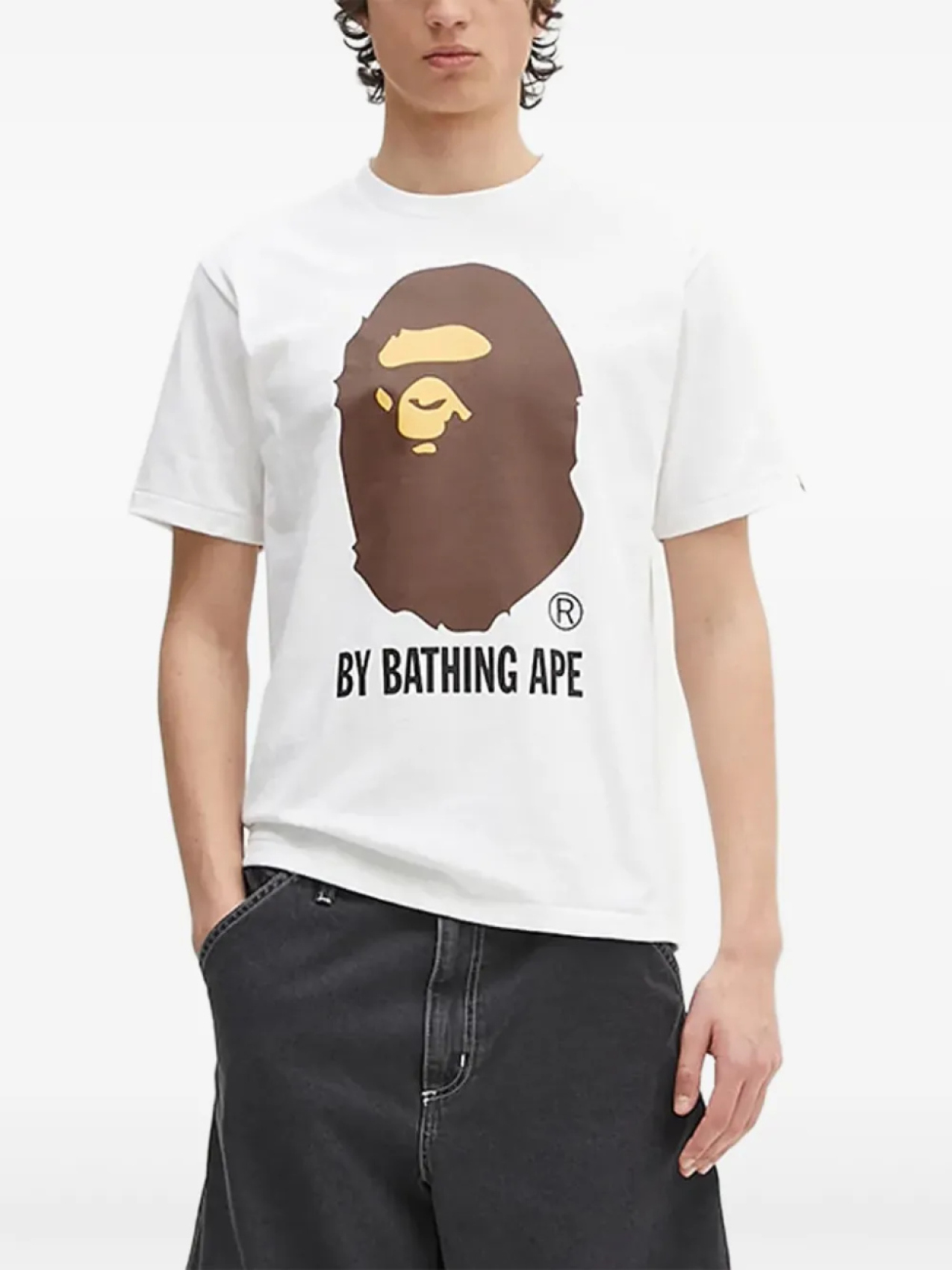 

Футболка с изображением головы обезьяны BATHING APE A Bathing Ape, белый