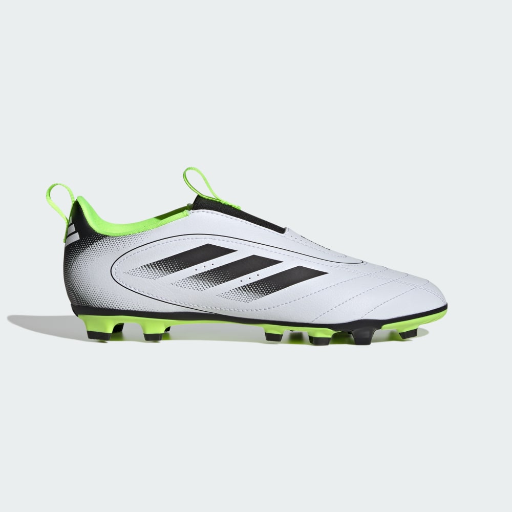 Бутсы Adidas Goletto IX Laceless Firm/Multi-Ground Soccer Cleats Kids, цвет Cloud White/Core Black/Lucid Lemon — фото 2
