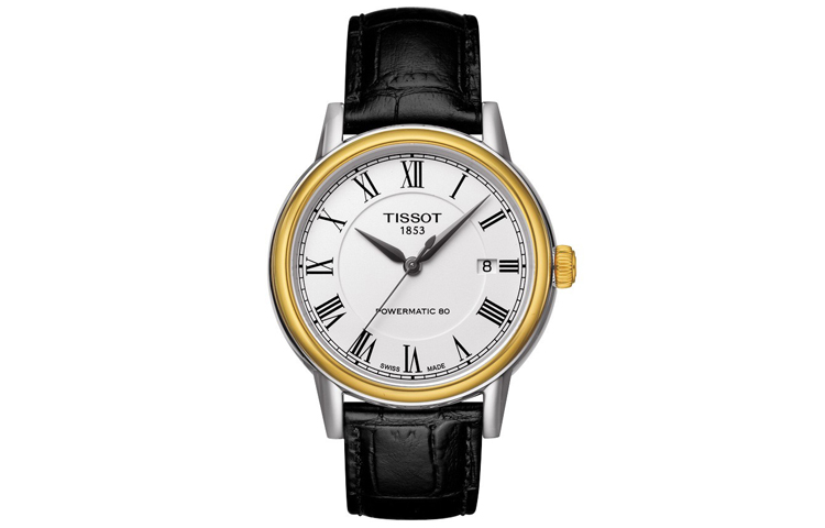 

TISSOT Часы Carson Elite Series Automatic Mechanical Movement Men's Watch Watch 39.2mm White Dial Stainless Steel Case, White Dial