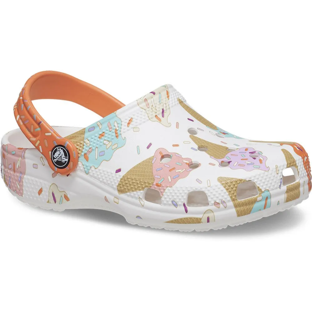 

Сабо Crocs Classic Ice Cream Graphic, белый