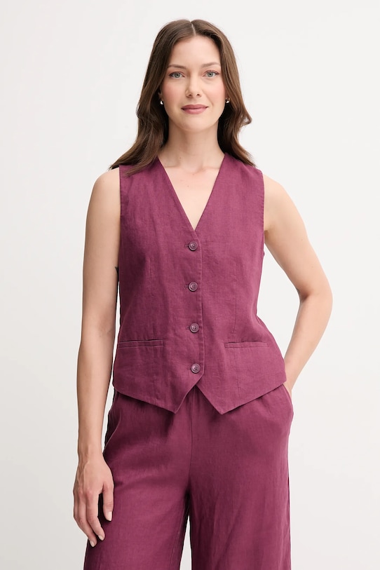 

Льняной жилет United Colors Of Benetton, фиолетовый